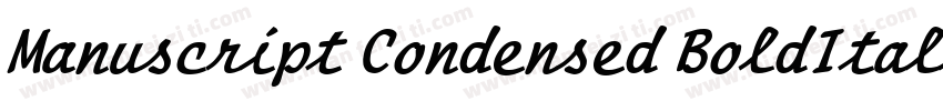Manuscript Condensed BoldItalic字体转换